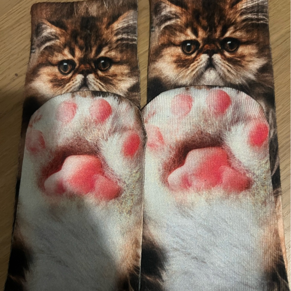 Cat Print Socks - Picture 2 of 3
